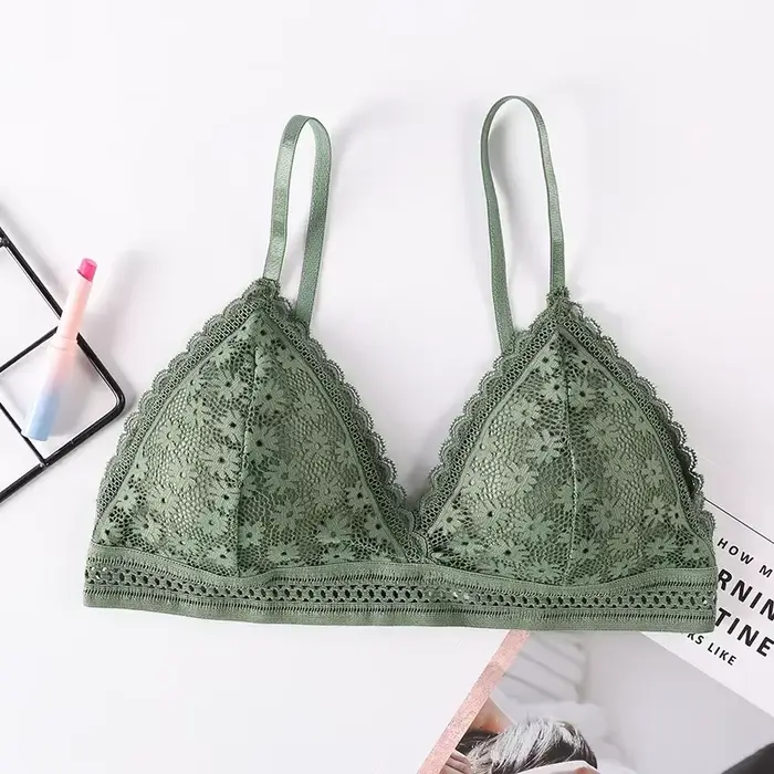 Sexy kvetinová čipka podprsenka pre ženy štýl každodenné push up spodná bielizeň jemný bezšnúrový nový model špeciálne príležitosti