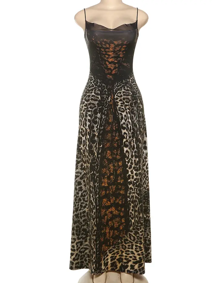 Bizarre chat dos nu robe froncée femmes maille Patchwork Sexy Coquette sans manches été fête d'anniv