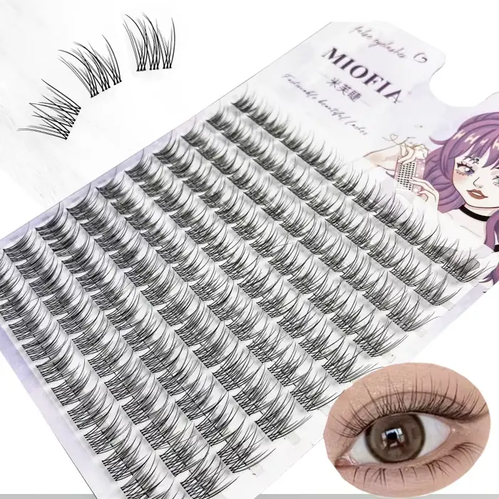 1/škatuľa 120 balíčkov norkových umelých rias prírodný ruský 3D lashes individuálne predlžovanie