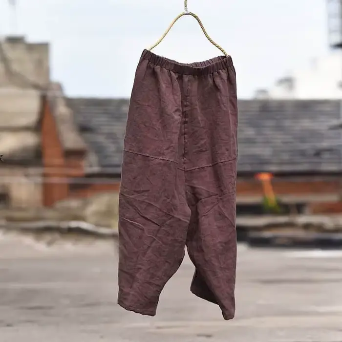 FJStreetwear-Pantalon lanterne pour femme, pantalon bouffant décontracté, taille élastique, style co