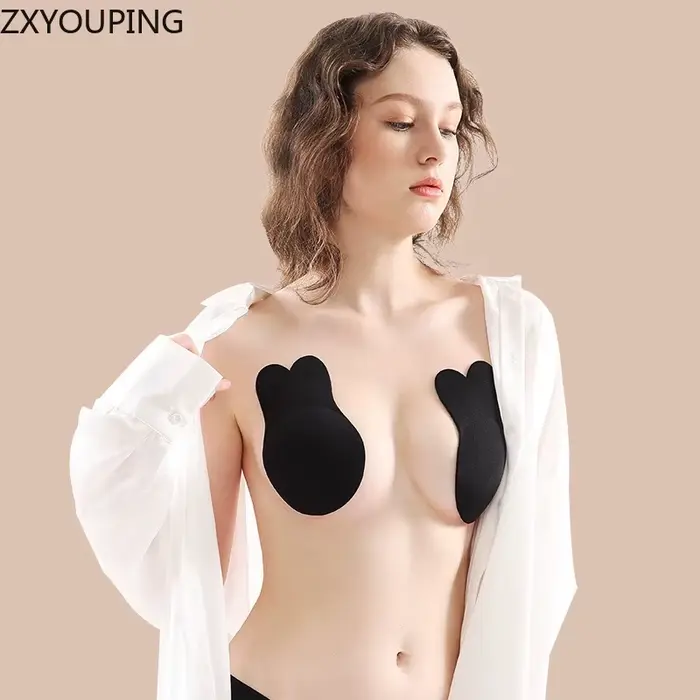 ZXYOUPING lapin oreille soutiens-gorge mince respirant Invisible soutiens-gorge grande taille Anti-affaissement Invisible soutien-gorge soutiens-gorge