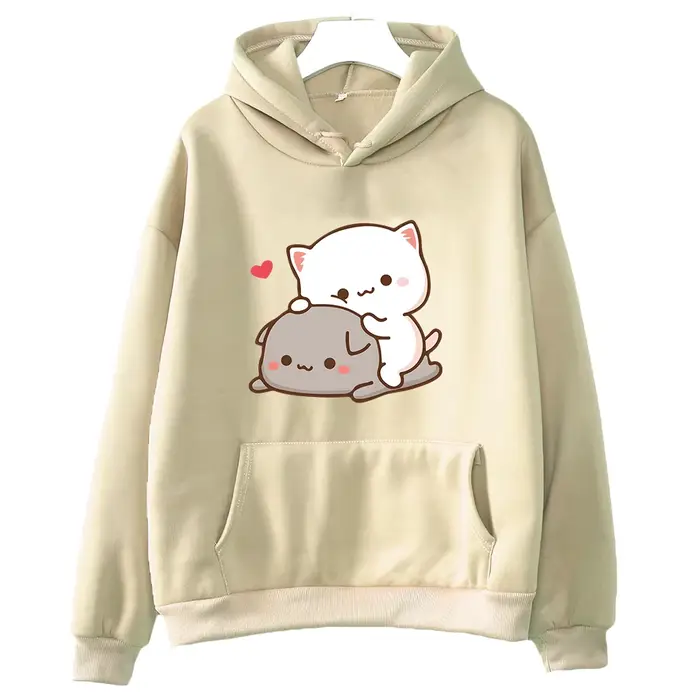 Brotskyňa a Goma roztomilý Mačací Mikina Pulls Kawaii Design Manga Sweat à Capuche Femme Mode Harajuku Occasions Spéciales
