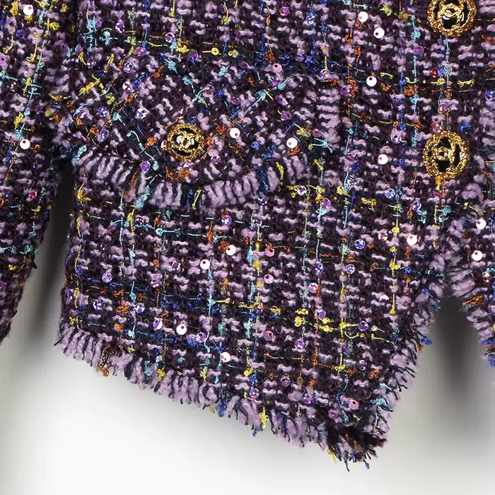 Veste en tweed peigné à la main, haut de gamme, design décontracté, élégant, à la mode, nouveau styl