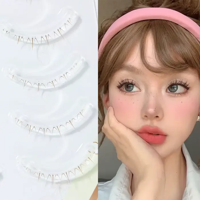 Menglu 4-7mm hnedé spodné riasy malý plamienok čierne prírodné krátke imitácia ručnej maľby falošné