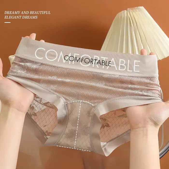 Dámske bezšvíkové čipky nohavičky, abeceda, móda, Hip Lifting, mierne brucho sprísnenie, jednoduché, Stretch, hodvábny inseam
