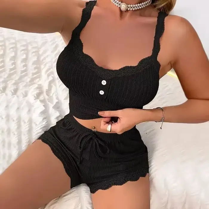 Dámske pyžamové súpravy, Sexy letné pyžamo, Dámske oblečenie na spanie, pyžamové nohavice, relaxačné spodná bielizeň