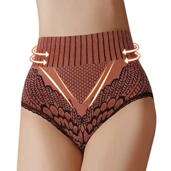 Culotte taille haute sans couture pour femme, sous-vêtement respirant, pantalon confortable, lingeri