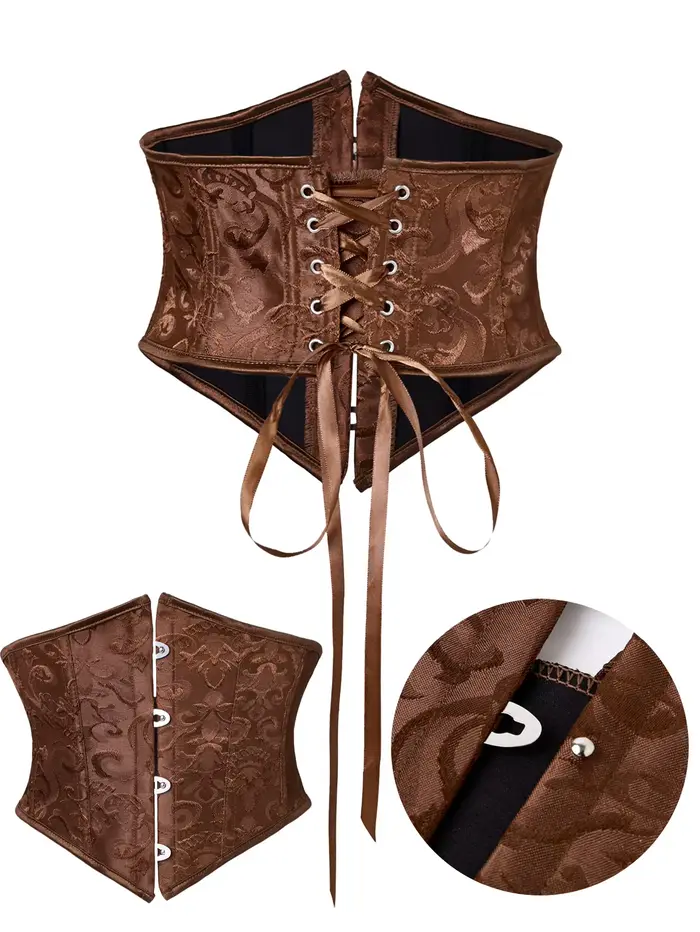 Corset tricoté en polyester et élasthanne pour femmes, style rétro, contrôle du ventre, correction de la posture, tous les jours