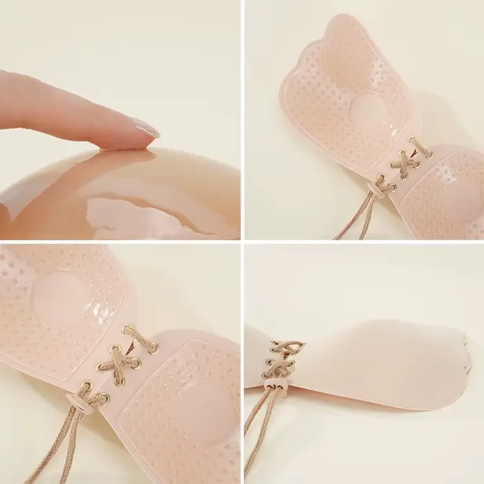 Bezšvíková neviditeľná podprsenka pre ženy s push-up efektom a diskrétnou ochranou pre elegantné večery