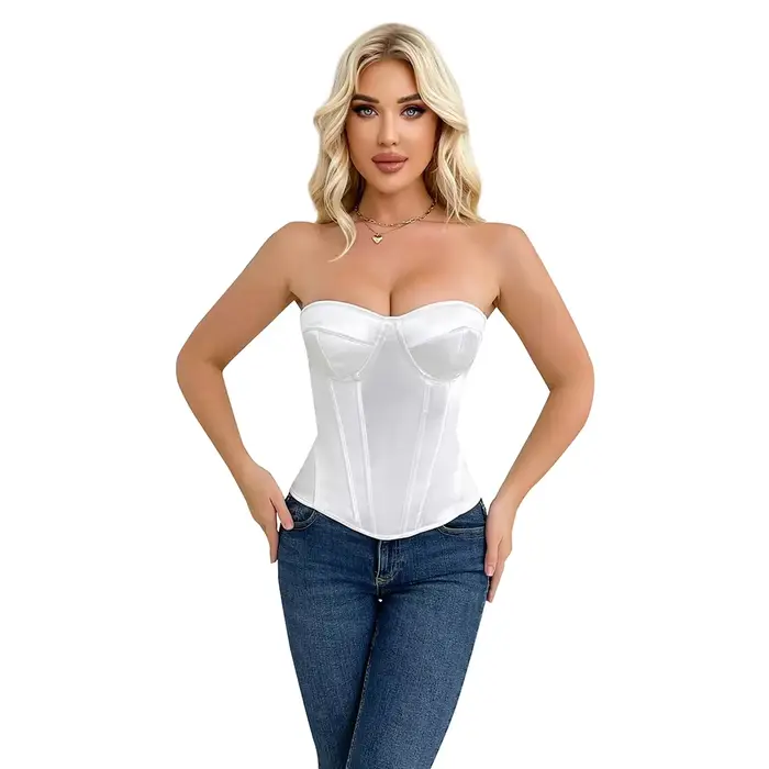 Polyester a elastan korzet pre ženy, elegantné a štruktúrované gotické bustier pre každý deň, streetwear a špeciálne príležitosti