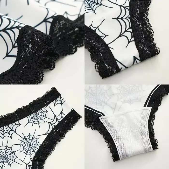 Dámske spodné prádlo, sexy nohavičky s čipkovaným okrajom