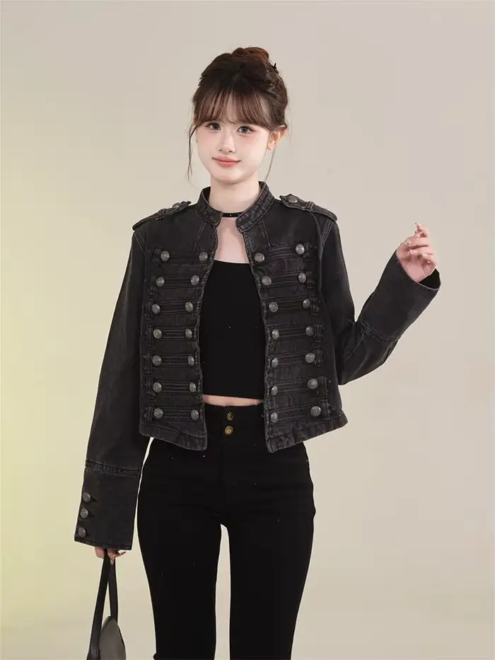 Dámska krátka bunda z retro amerického denimu