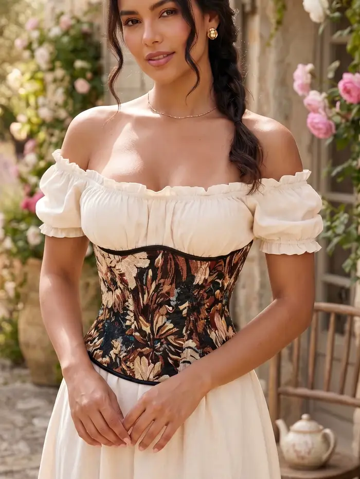 Corset vintage gothique sous-poitrine, corselet amincissant à lacets pour le contrôle du ventre, cei