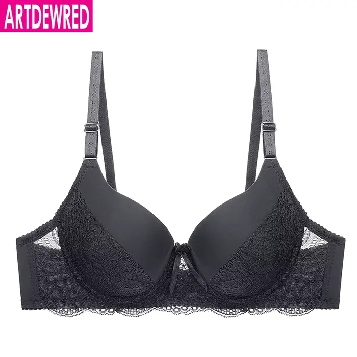 Sexy čipka podprsenka, Dámske kvetinové push up podprsenka, kostice podprsenka, veľké veľkosti, Super Thin podprsenka