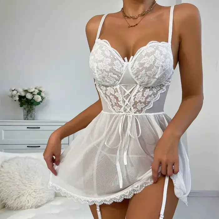 Sexy spodná bielizeň set, erotické spodné prádlo, priehľadná čipka, sexy podprsenka a nohavičky, podväzkový set, sexy spodná bielizeň, erotické nočné prádlo