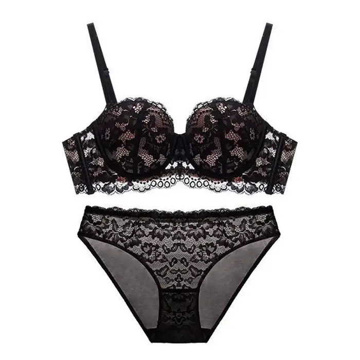 Soutien-gorge Sexy en dentelle pour femmes, bonnet 1/2, soutien-gorge à armatures, Push Up, sous-vêt