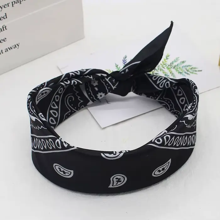 Štvorcový bandana Hip Hop čierne šatky pre ženy športový