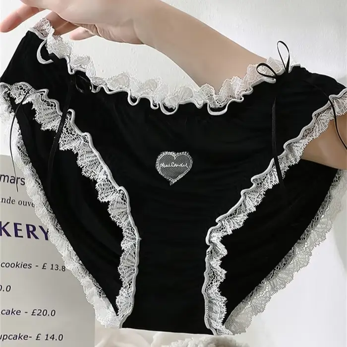 Spodná bielizeň Sexy ropa interiér mujer Lolita roztomilá súkromná slúžka bragas de mujer veľká veľkosť spodná bielizeň ženy mäkké čipky nohavičky lenceria