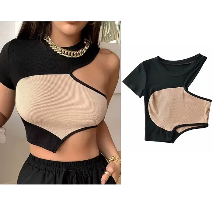 Gotický sexy crop top pre ženy