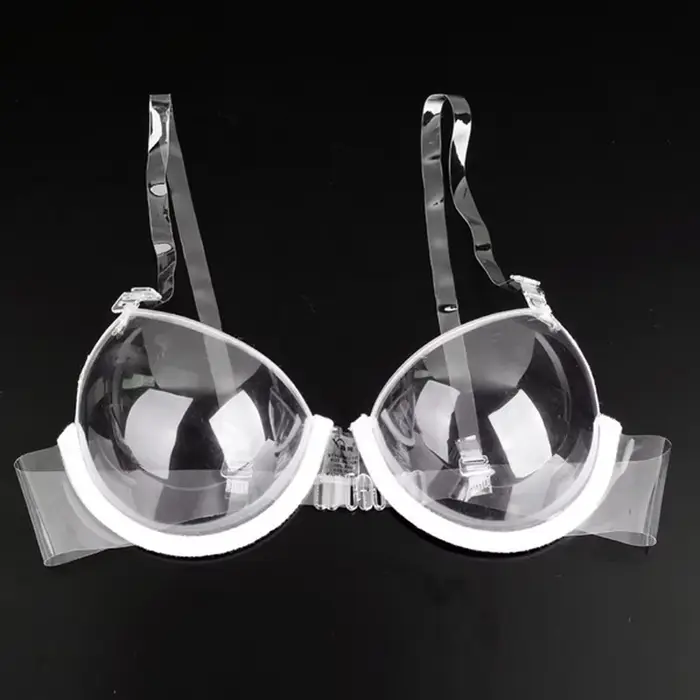 Soutien-gorge Push Up Transparent pour Femme, Ultra-mince, Invisible, Souple, Bretelles Initiées en 