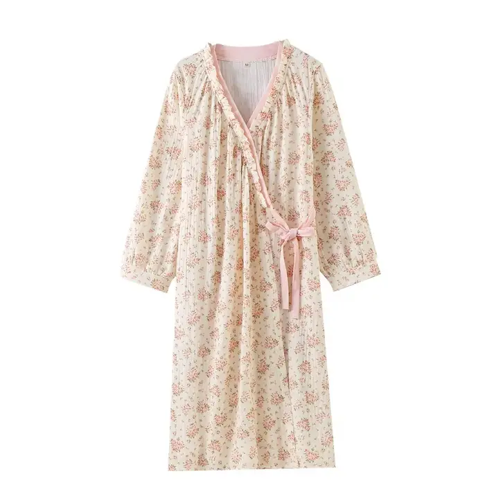 Nočná košeľa Kimono z čistej bavlny