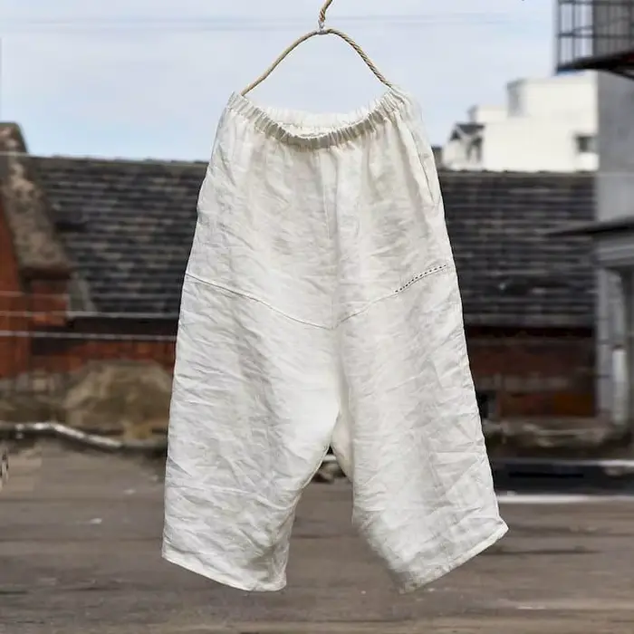 FJStreetwear-Pantalon lanterne pour femme, pantalon bouffant décontracté, taille élastique, style co