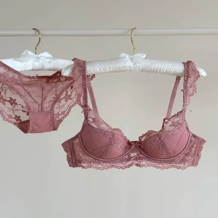 Sexy podprsenka a nohavičky z jemnej čipky pre ženy – letná kolekcia, mäkká, priedušná, proti ochabnutiu, elegantná a pohodlná na každodenné použitie