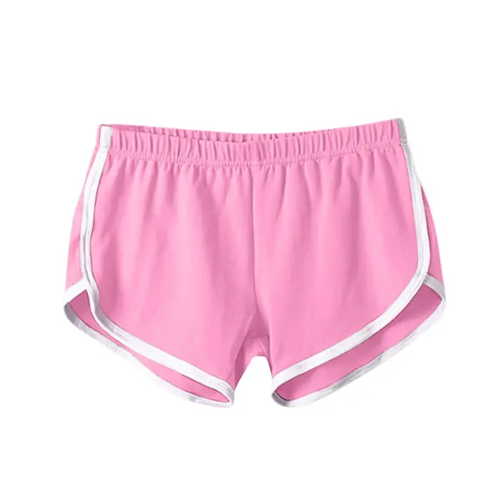 Short de sport pour femmes, couleur bonbon, Anti-vide, slim, décontracté, taille élastique, pantalon