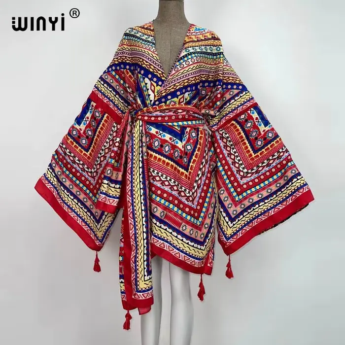 WINYI - Dámske bavlnené koktejlové šaty