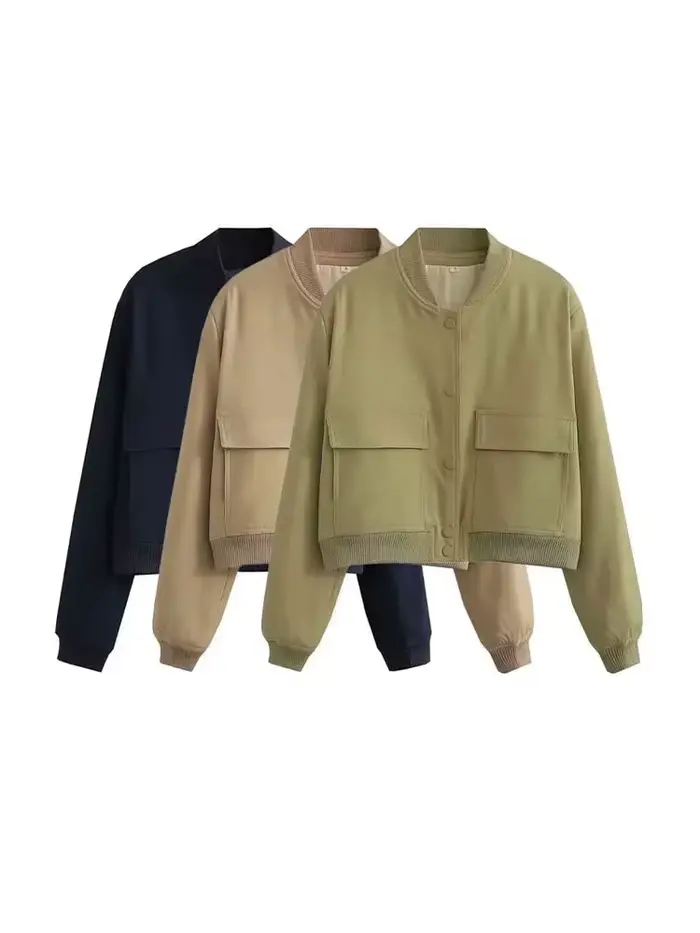Veste bombers féminine vintage à boutons avec poches et manches longues pour femmes occasions spéciales