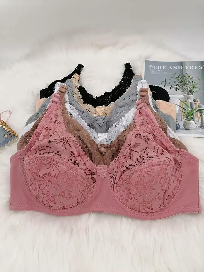 6 farieb s kosticami Bralette C D košíčky tenká bavlna vypchávka podprsenky pre ženy kvetinová podprsenka 75C 80C 85C 90C 95C 100C 105C 105D 100D bh C18