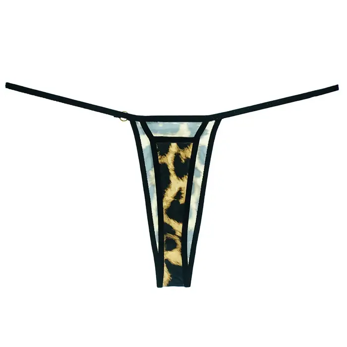 Tangá s leopardím potlačou pre ženy, sexy spodná bielizeň, jednovrstvové, bezšvíkové, viacnásobný vzor, T-back, M/L