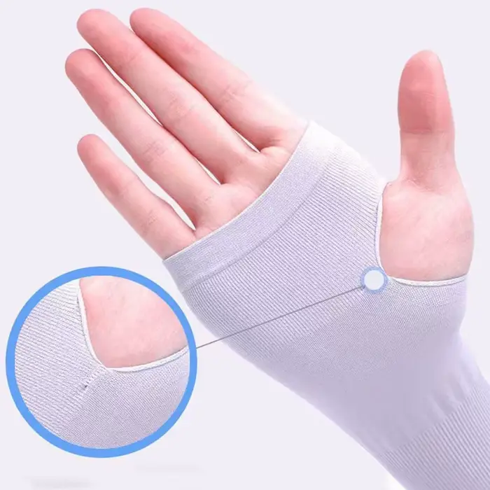 Gants d'été fins et longs, manches en soie glacée, Protection solaire pour activités de plein air, c