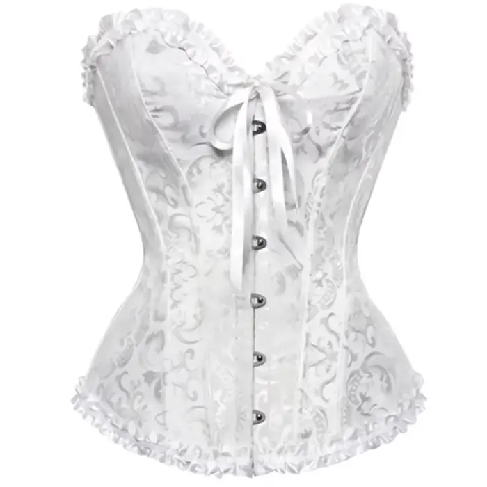 Ročník kvetinová čipka Bustier pre ženy gotický štýl Overbust Polyesterspandex špeciálne príležitosti a denné