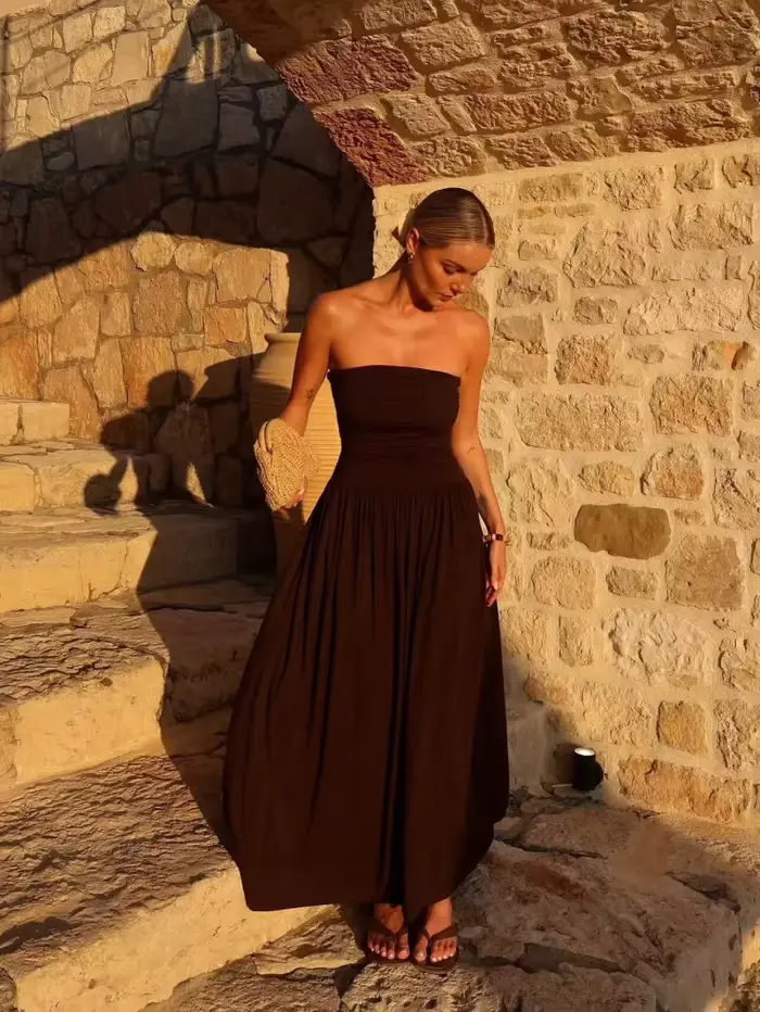 ETJ 2025 nové elegantné sexy šaty pre ženy s odhalenými ramenami