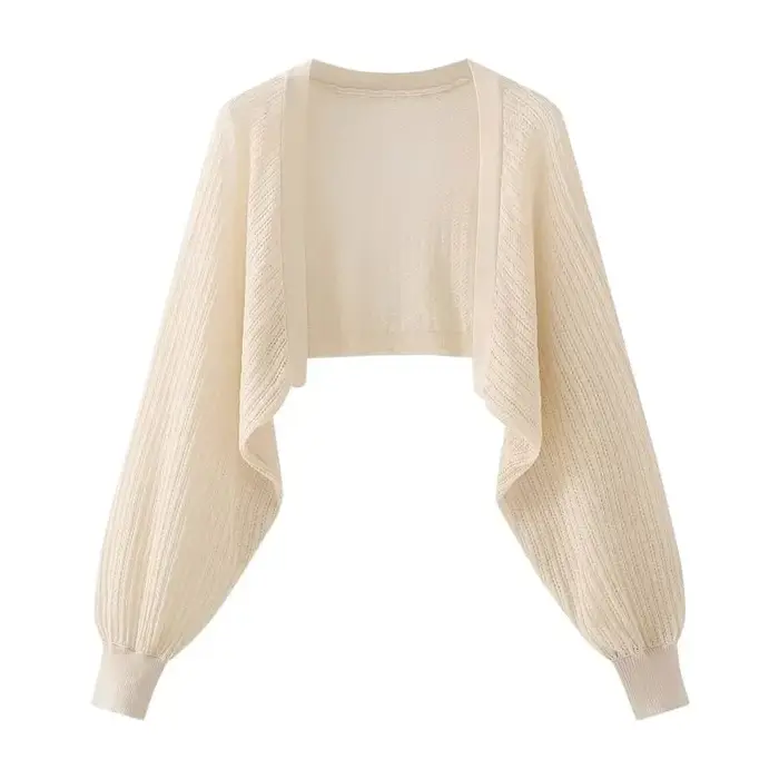 Cardigan tricoté en soie glacée française, résistant au soleil, veste fine d'été pour femmes, gilet,