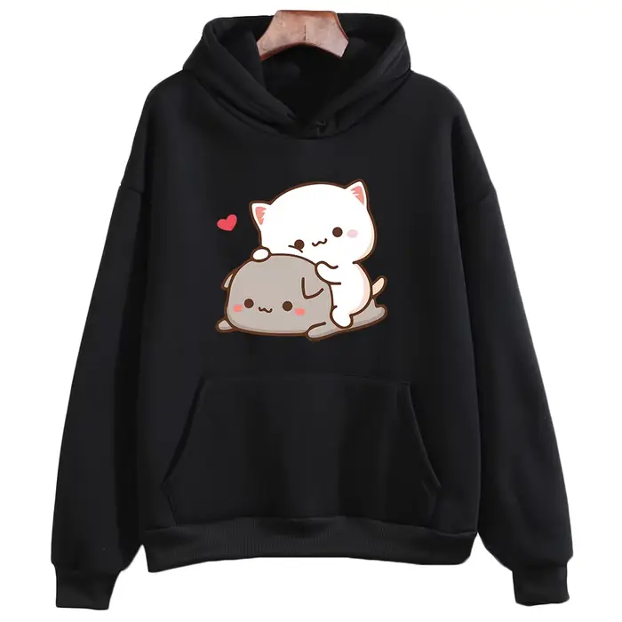 Brotskyňa a Goma roztomilý Mačací Mikina Pulls Kawaii Design Manga Sweat à Capuche Femme Mode Harajuku Occasions Spéciales