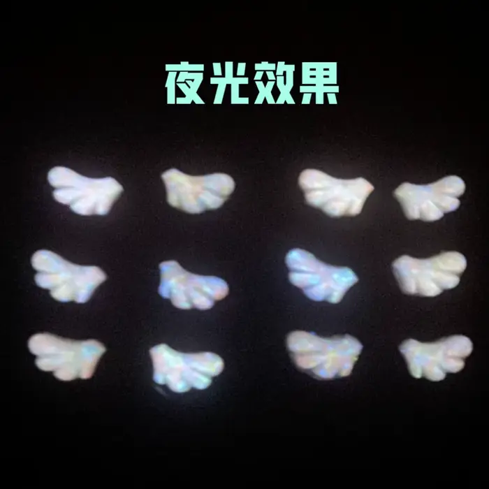 30 pièces blanc 3D acrylique ailes d'ange Nail Art breloques Kawaii accessoires pièces Manciure ongl