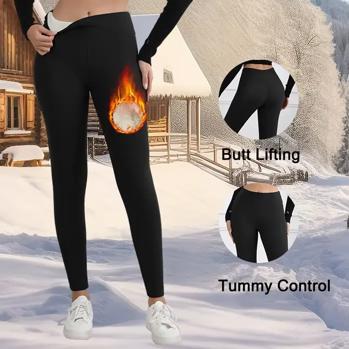 Dámske teplé fleece legíny