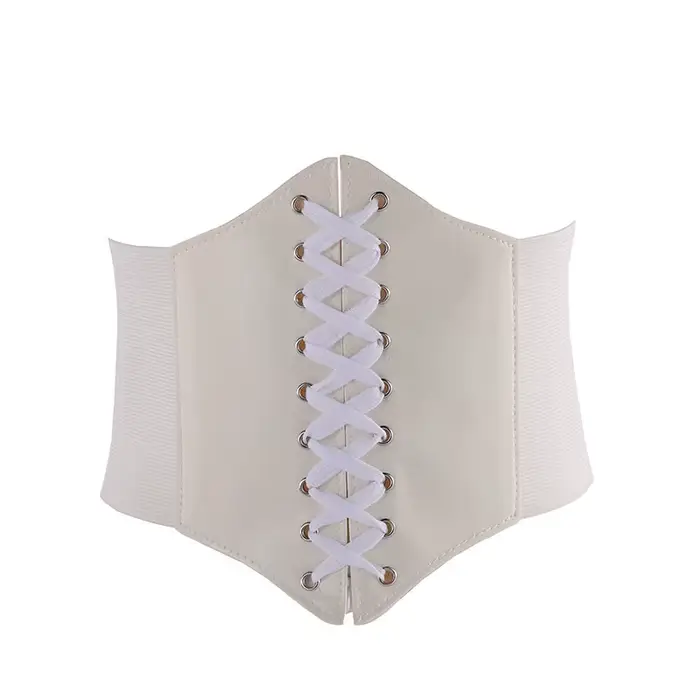 Corset Ceinture pansement Super large en cuir Pu Ceinture minceur corps femmes élastique taille haut