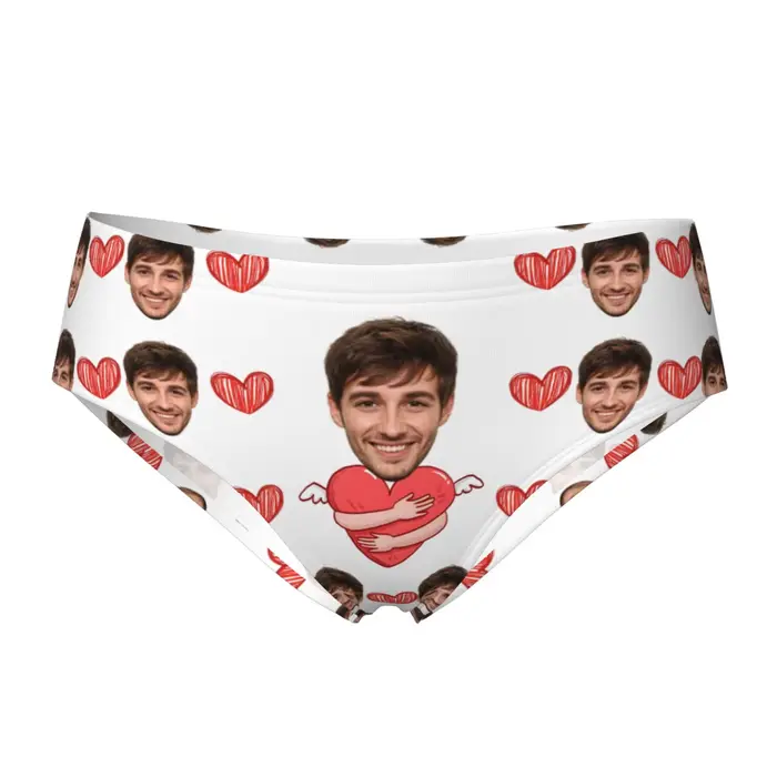 Lingerie personnalisée avec photo du visage pour femmes, cadeau de la Saint-Valentin, lingerie respi