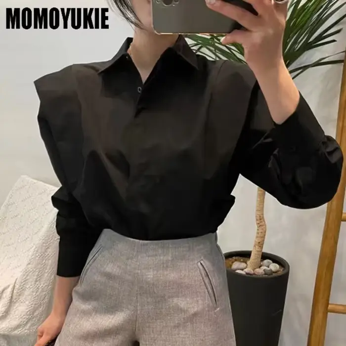 Ročník dlhý rukáv polyester a bavlnená blúzka pre ženy špeciálne príležitosti štýl High Street