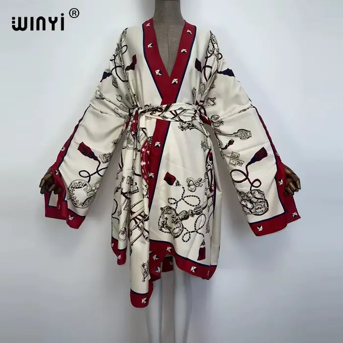 Africký cardigan s netopierími rukávmi pre ženy