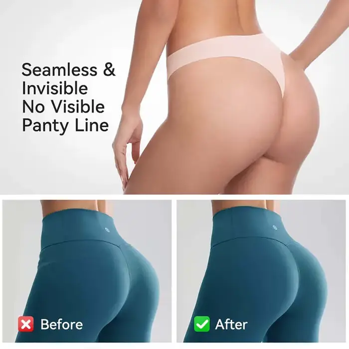 Neviditeľné nohavičky anti-camel toe pre ženy, bez švov, pre telocvičňu a cvičenie
