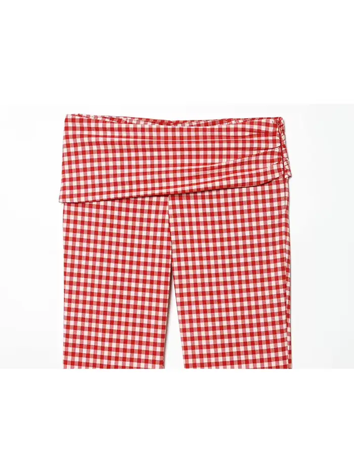 Ensemble pantalon slim d'été pour femme TFMLN – Haut court sans manches à col roulé et pantalon long