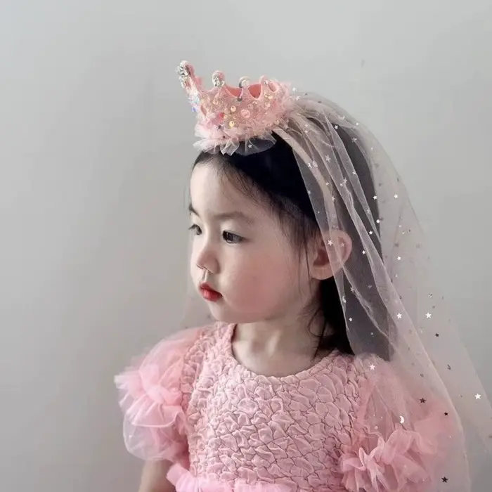 Princezná korunka s tylovým závojom