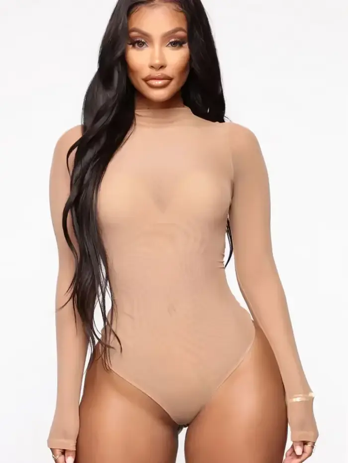 Bodysuit Gadinus avec dos ouvert sexy en polyester et élasthanne pour femmes, lingerie libertine, modèle, baddie, soirée, événement