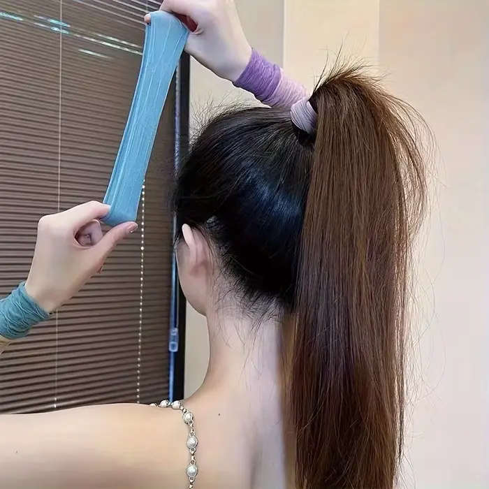 5/10/20 ks/sada nové farebné nylonové elastické gumičky do vlasov pre ženy a dievčatá