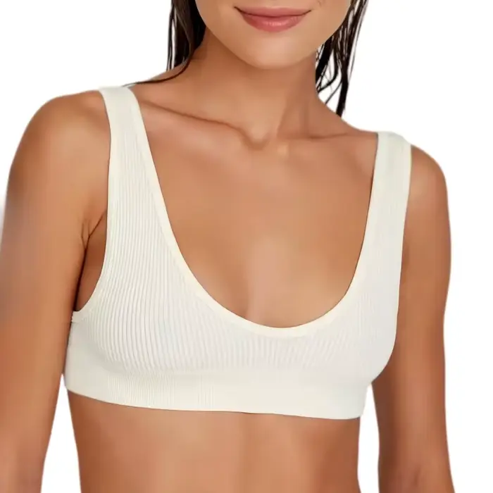 Soutien-gorge push-up pour femme, petite taille, sans armatures, bralette côtelée à col en U, sans rembourrage, plusieurs couleurs, crop top, lingerie sexy pour femme, tailles M-XL
