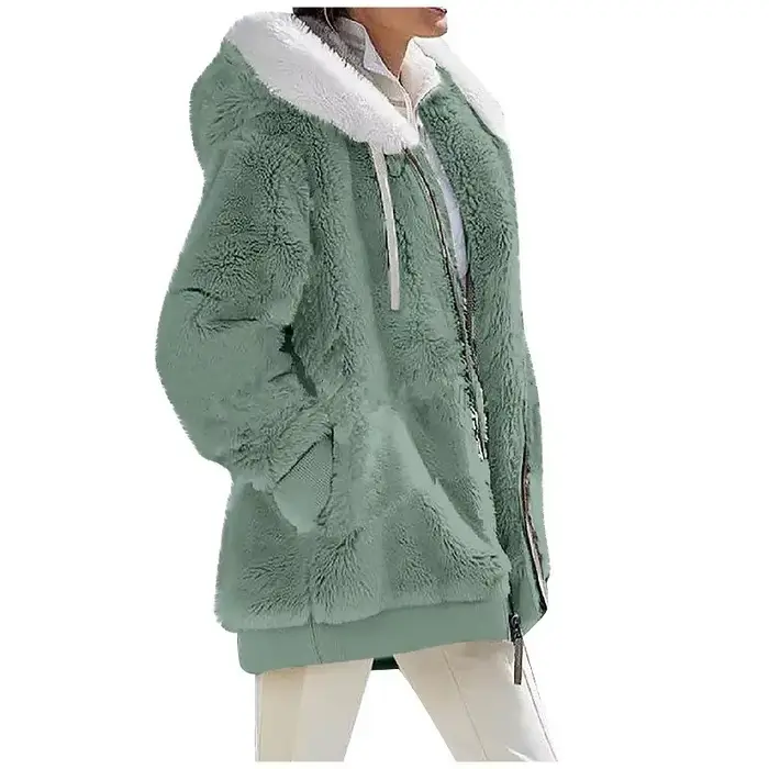 VEITCHE polyesterová bunda s kapucňou pre ženy, streetwear štýl, jeseň-zima, pohodlné a všestranné
